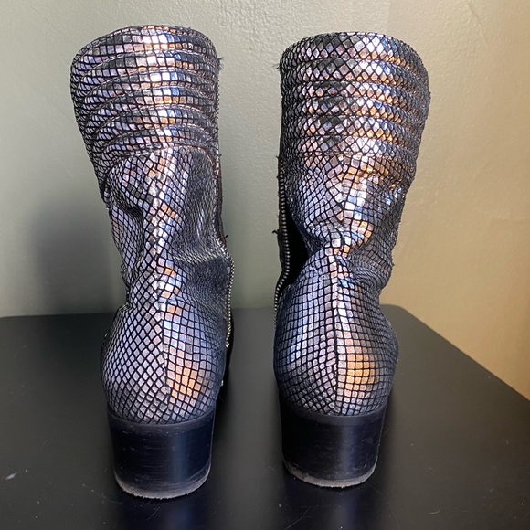 Modern Vice Leather Donna Boot in Silver Size 37 (US 7) - Picture 3 of 8